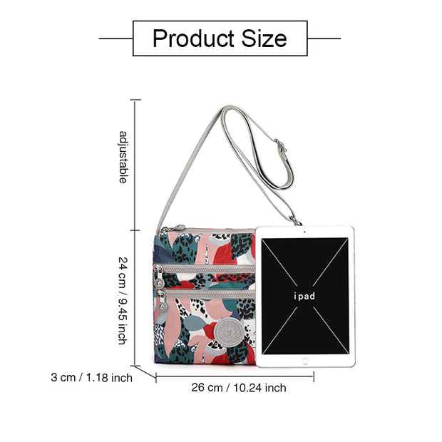 Lightweight Square Nylon Women's Messenger Bag