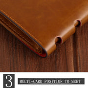 Vintage Leather Men Wallet Hollow Out Coin Purse
