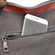 Women's Classic Solid Canvas Large Capacity Multifunctional Multi-pocket Zipper Handbags - Marfuny