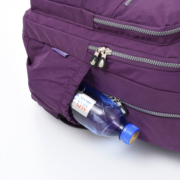 Women's Casual Waterproof Nylon Bag Solid Large Capacity Multi-pocket Zipper Backpack - Marfuny