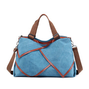 Women's Classic Solid Canvas Large Capacity Multifunctional Multi-pocket Zipper Handbags - Marfuny