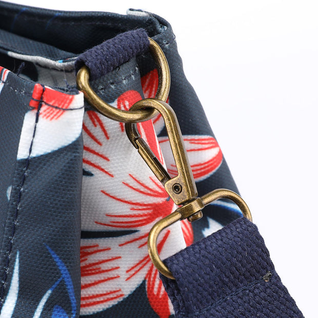 Women's Fashion Waterproof Nylon Bags Print Multifunctional Multi-pocket Zipper Handbag - Marfuny