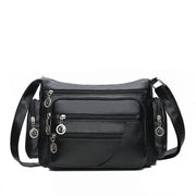 Women‘s Classic Solid Large Capacity Multifunctional Multi-pocket Zipper Crossbody Bags - Marfuny