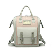 Women's Fashion Waterproof Nylon Bags Patchwork Large Capacity Zipper Diaper Bags Backpack - Marfuny