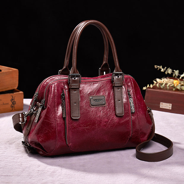 Two-IN-One Retro Fashion Large-Capacity Ladies Handbag