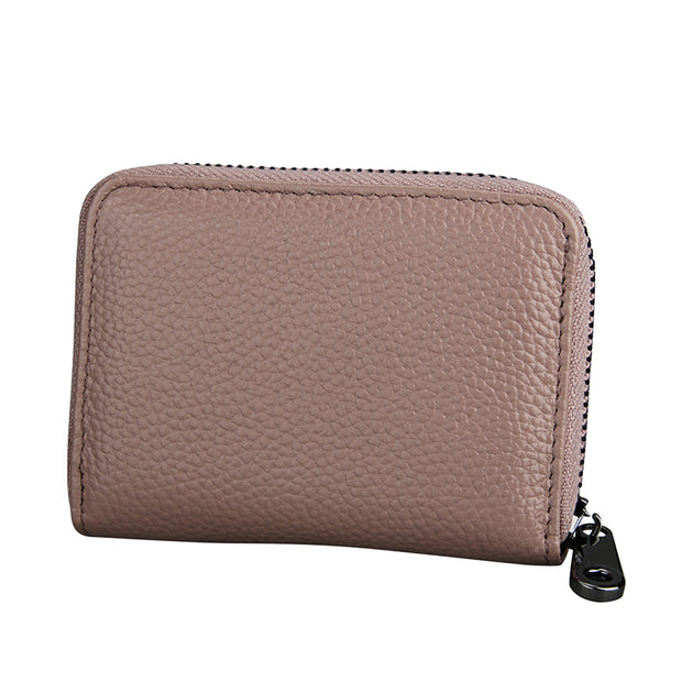 Genuine Leather Unisex RFID Anti-Theft Organ Card Case