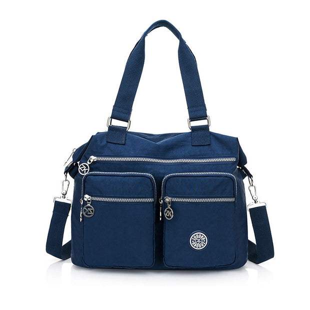 Women's Fashion Solid Waterproof Oxford Bag Large Capacity Multi-pocket Zipper Handbags - Marfuny
