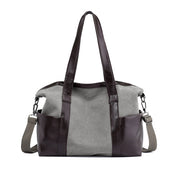 Women's Classic Solid Canvas Multi-pocket  Large Capacity Zipper Handbags - Marfuny