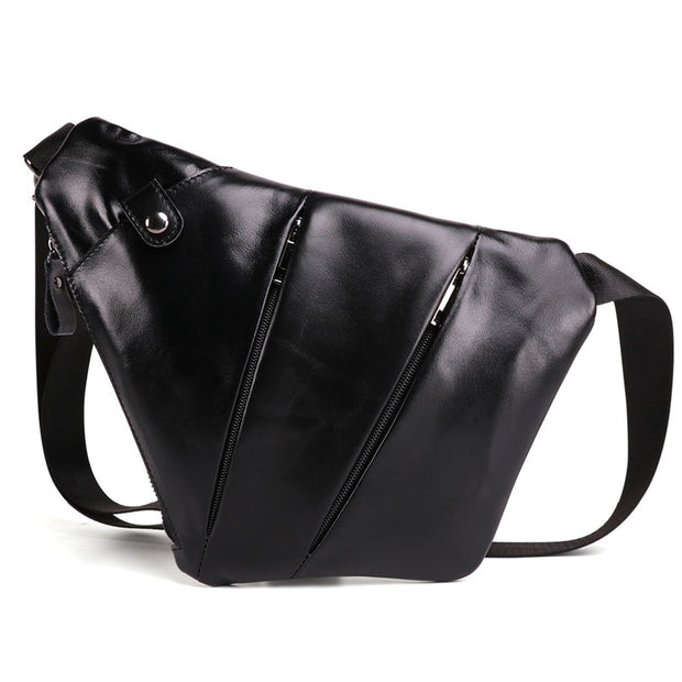 Brusttasche aus abriebfestem Retro-Leder für Herren