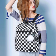 Mode-Multifunktions-Schachbrettmuster-Frauen-Rucksack