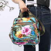Women's Fashion Waterproof Nylon Bags Leisure Style Outdoor Flower Pattern Multifunctional Backpack（Get 2nd one 20% off） - Marfuny