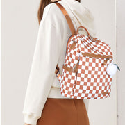 Mode-Multifunktions-Schachbrettmuster-Frauen-Rucksack