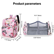 Printed Multifunctional Folding Crib Large-Capacity Outdoor Use Mummy Backpack