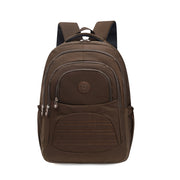 Fashion Simple Color Multi-Pocket Large-Capacity School Backpack