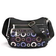 Printed Multi-Compartment Nylon Ladies Messenger Bag