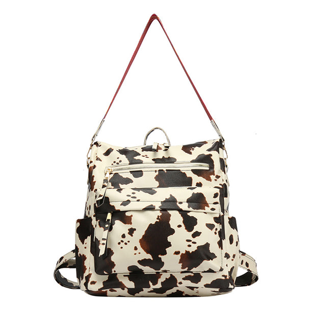 Cow Pattern Multifunctional Fashion Ladies Backpack