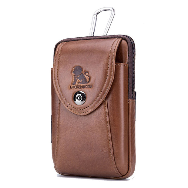 Echtes Leder Multifunktionale Handytasche Herren Gürteltasche