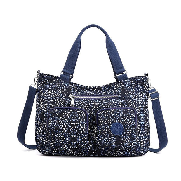 Women's Elegant Print Waterproof Nylon Bags Large Capacity Zipper Crossbody Bags - Marfuny