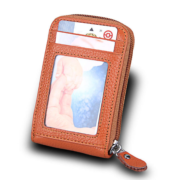 Genuine Leather RFID Wallet Multiple Card Slots Coin Purse