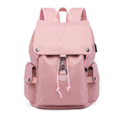 Fashion Solid Waterproof Polyester Bags Large Capacity Multifunctional Zipper Backpack - Marfuny