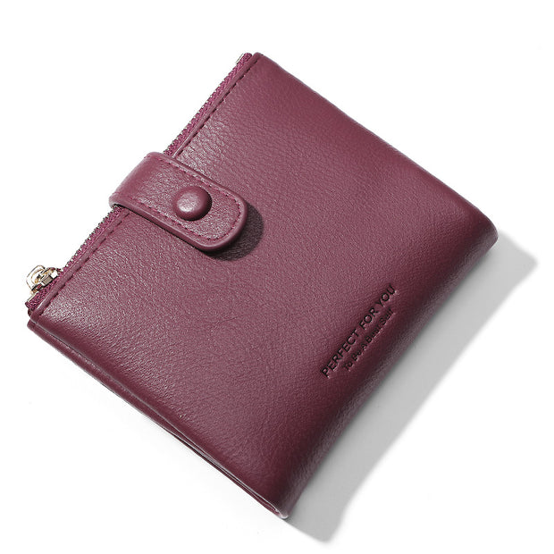 Ladies Double Zipper Pocket Coin Purse