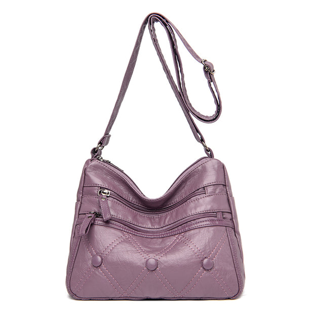 Fashion All-Match Messenger Bag aus Leder für Damen