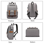 Nylon Laptop Backpack With USB Port