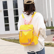 Women's Fashion Color Matching Tassel Waterproof Oxford Bag Anti-theft Multifunctional Zipper Backpack - Marfuny