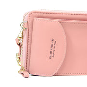 Women's Fashion Solid Multi-card Slots Waterproof Zipper Phone Bag - Marfuny