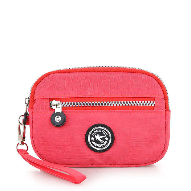 Women's Casual Solid Waterproof Nylon Bags Multifunctional Zipper Wallet - Marfuny