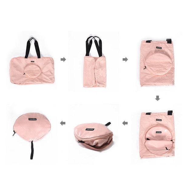 Women's Fashion Solid Waterproof Polyester Bags Large Capacity Zipper Travel Storage Bags - Marfuny