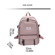 Trend Simple Multi-Pocket Large Capacity Nylon Backpack