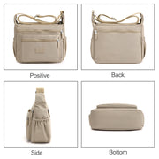 New Waterproof Nylon Bag Multi-Pocket Women's Crossbody Bag