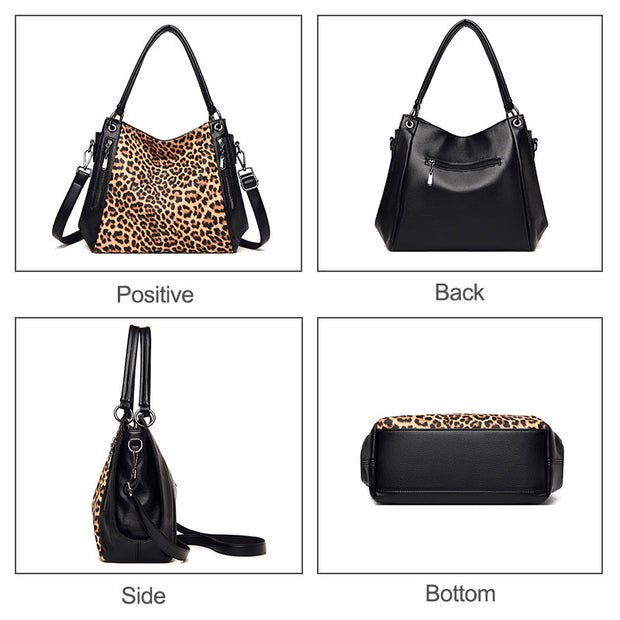 2 IN 1 Elegant Leopard Print Ladies Handbag