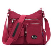Women's Fashion Waterproof Nylon Bag Solid Large Capacity Multi-pocket Zipper Crossbody Bag - Marfuny