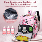 Printed Multifunctional Folding Crib Large-Capacity Outdoor Use Mummy Backpack
