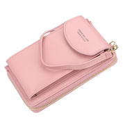 Women's Fashion Solid Multi-card Slots Waterproof Zipper Phone Bag - Marfuny