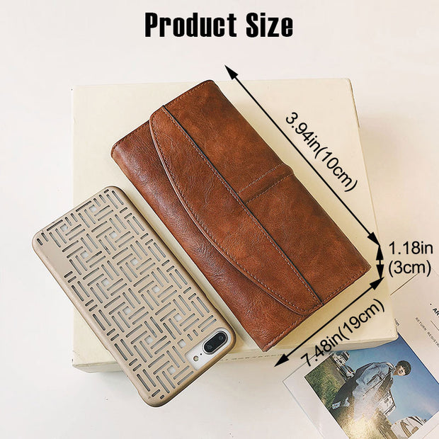 Vintage Trifold Wallet Damen Clutch