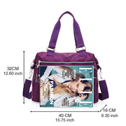Women's Fashion Solid Waterproof Oxford Bag Large Capacity Multi-pocket Zipper Handbags - Marfuny