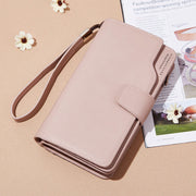 Women's Fashion Soft Solid Covered Button Wallet - Marfuny