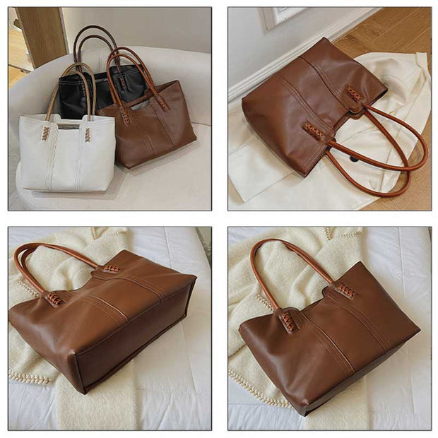 Large Capacity Leather Women Shoulder Bag