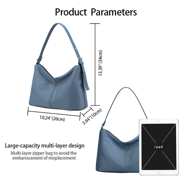 Elegant Simple Large-Capacity Nylon Shoulder Bag