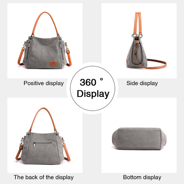2021 Fashion Large Capacity Multifunctional Women Canvas Handbag