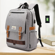Nylon Laptop Backpack With USB Port