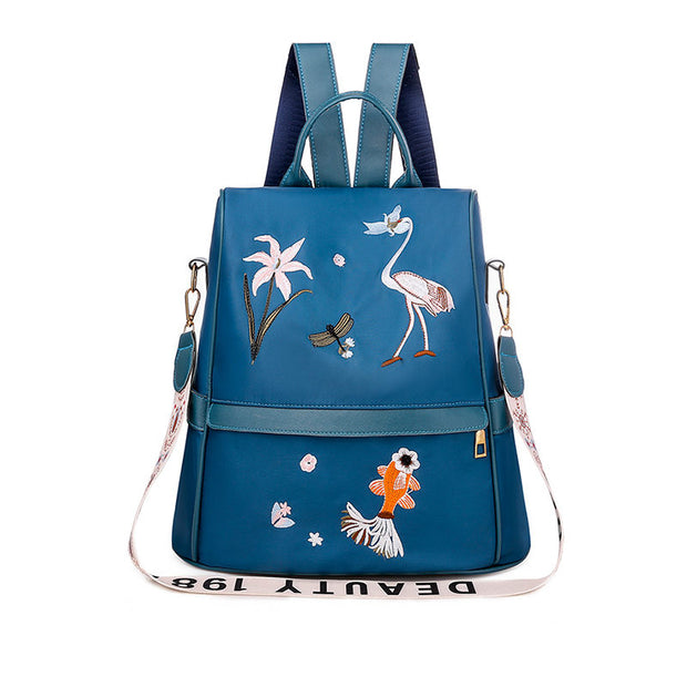 Marfuny 2021 Neue Stickerei Wasserdichter Multifunktions-Diebstahlrucksack