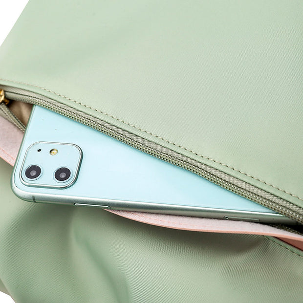 Women's Fashion Color Matching Tassel Waterproof Oxford Bag Anti-theft Multifunctional Zipper Backpack - Marfuny