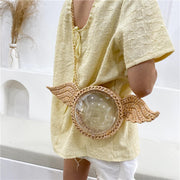 Transparent Spherical Hand-woven Crossbody Bag