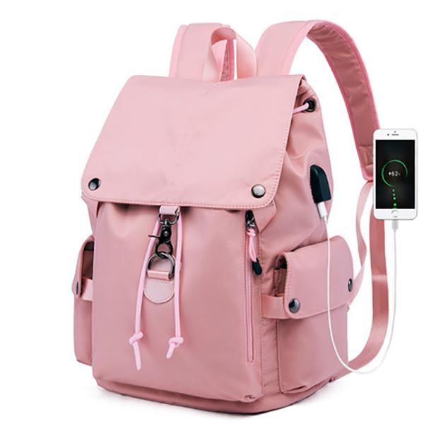 Fashion Solid Waterproof Polyester Bags Large Capacity Multifunctional Zipper Backpack - Marfuny